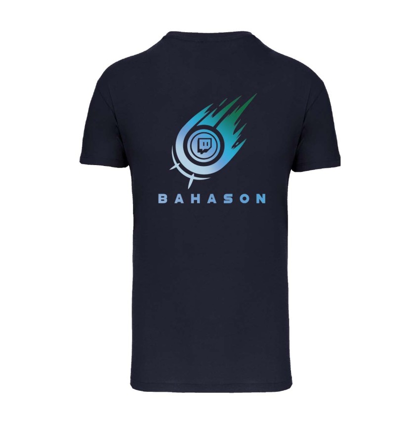 T-Shirt Bahason navy col rond
